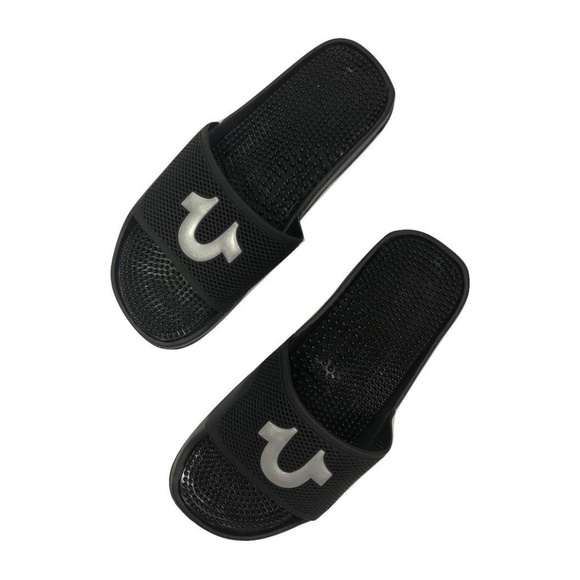 True Religion Men's Horseshoe Logo Slide Sandals - Picture 2 of 5